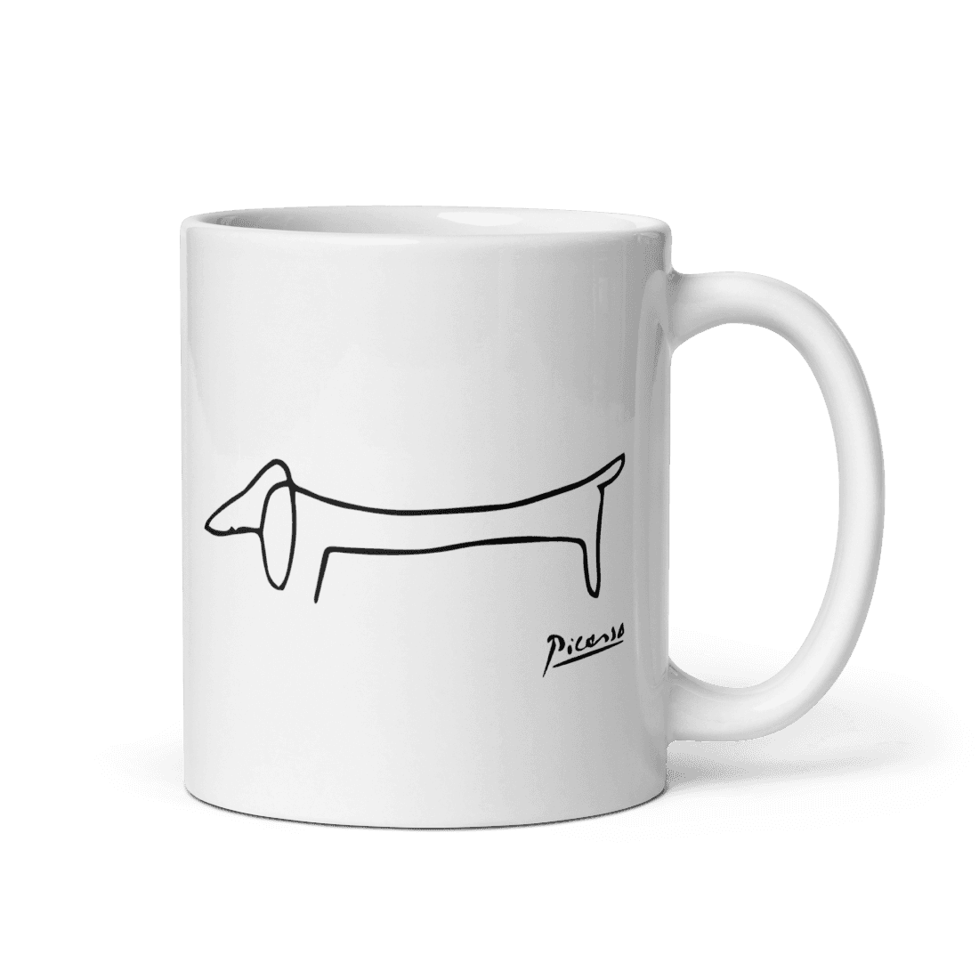 Pablo Picasso Dachshund Dog (Lump) Artwork Mug-2