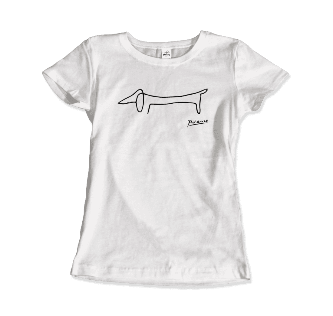 Pablo Picasso Dachshund Dog (Lump) Artwork T-Shirt-3