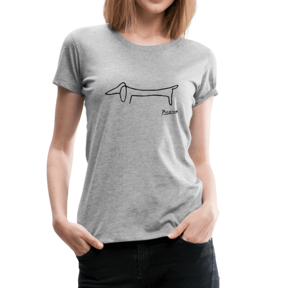 Pablo Picasso Dachshund Dog (Lump) Artwork T-Shirt-4