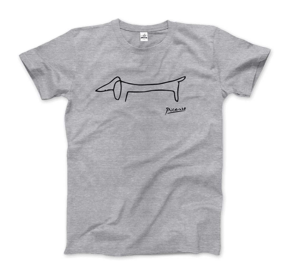 Pablo Picasso Dachshund Dog (Lump) Artwork T-Shirt-7