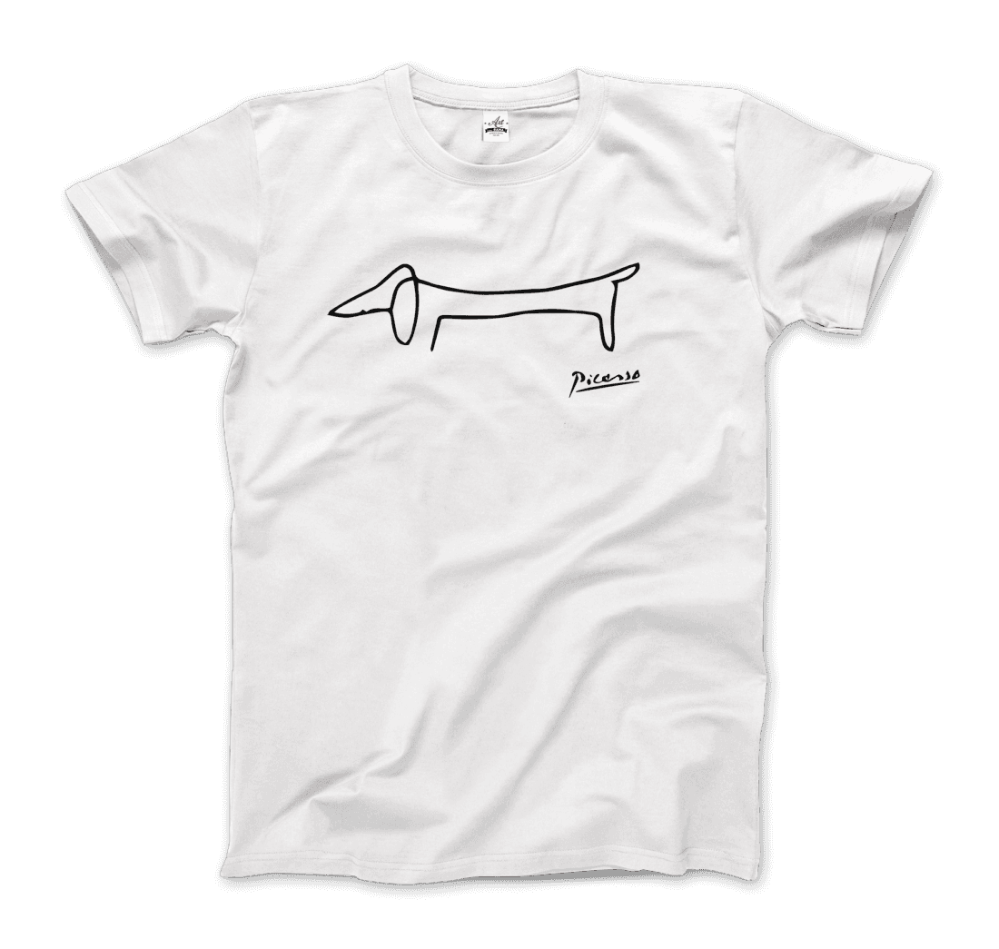 Pablo Picasso Dachshund Dog (Lump) Artwork T-Shirt-5