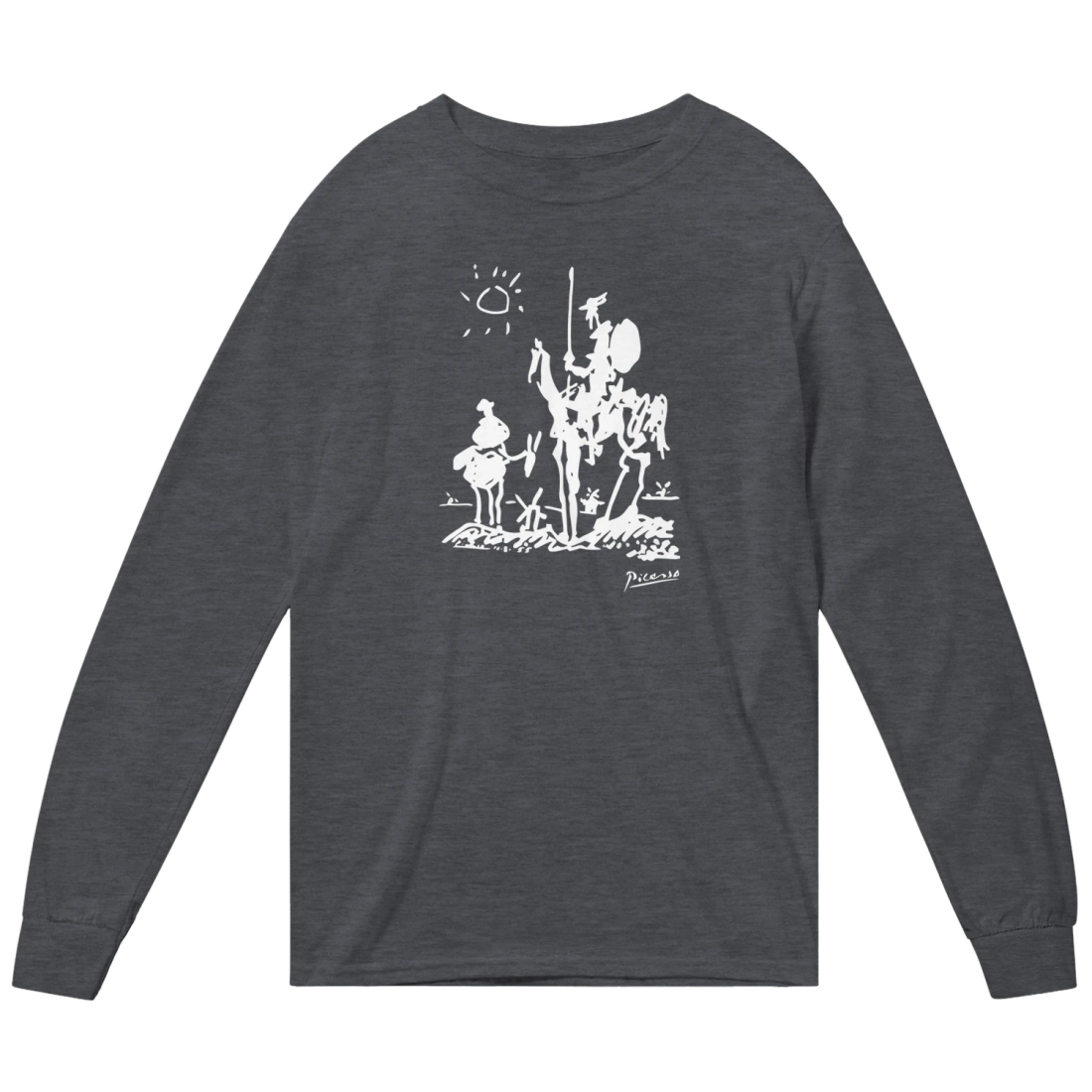 Pablo Picasso Don Quixote of La Mancha 1955 Artwork Long Sleeve Shirt-2