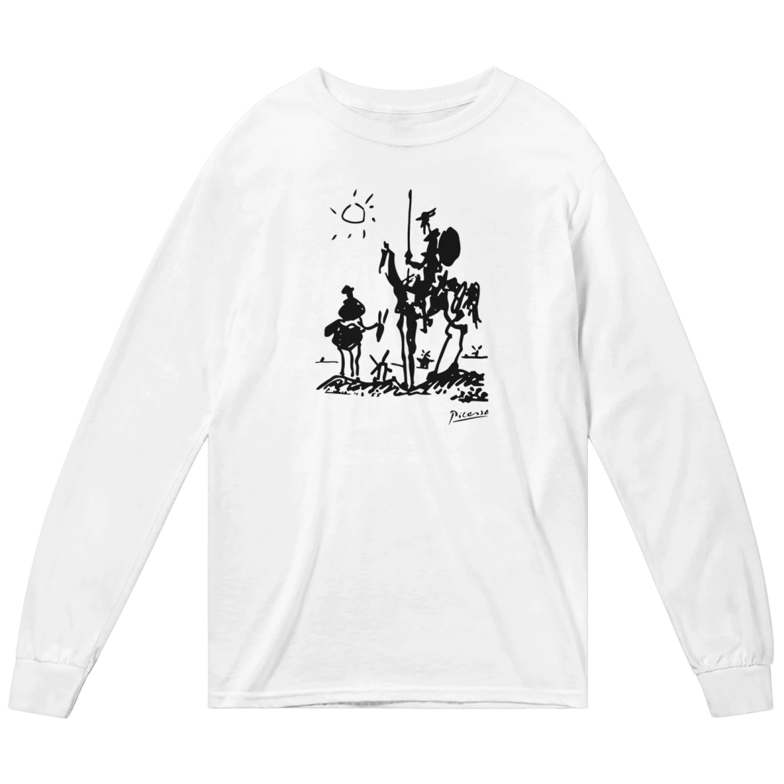 Pablo Picasso Don Quixote of La Mancha 1955 Artwork Long Sleeve Shirt-0