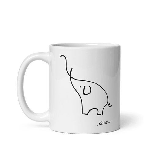 Pablo Picasso Elephant Sketch Artwork Mug-0