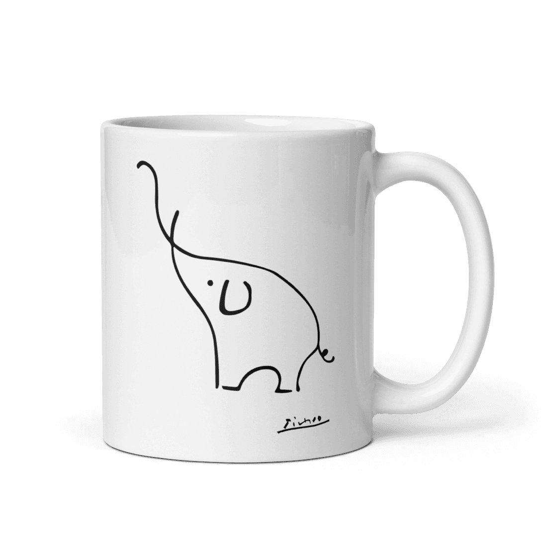 Pablo Picasso Elephant Sketch Artwork Mug-2