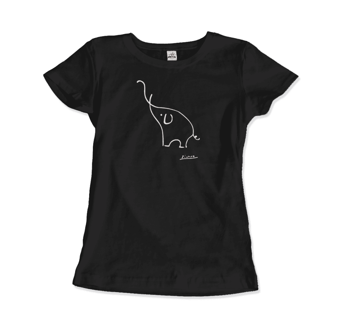 Pablo Picasso Elephant Sketch Artwork T-Shirt-1