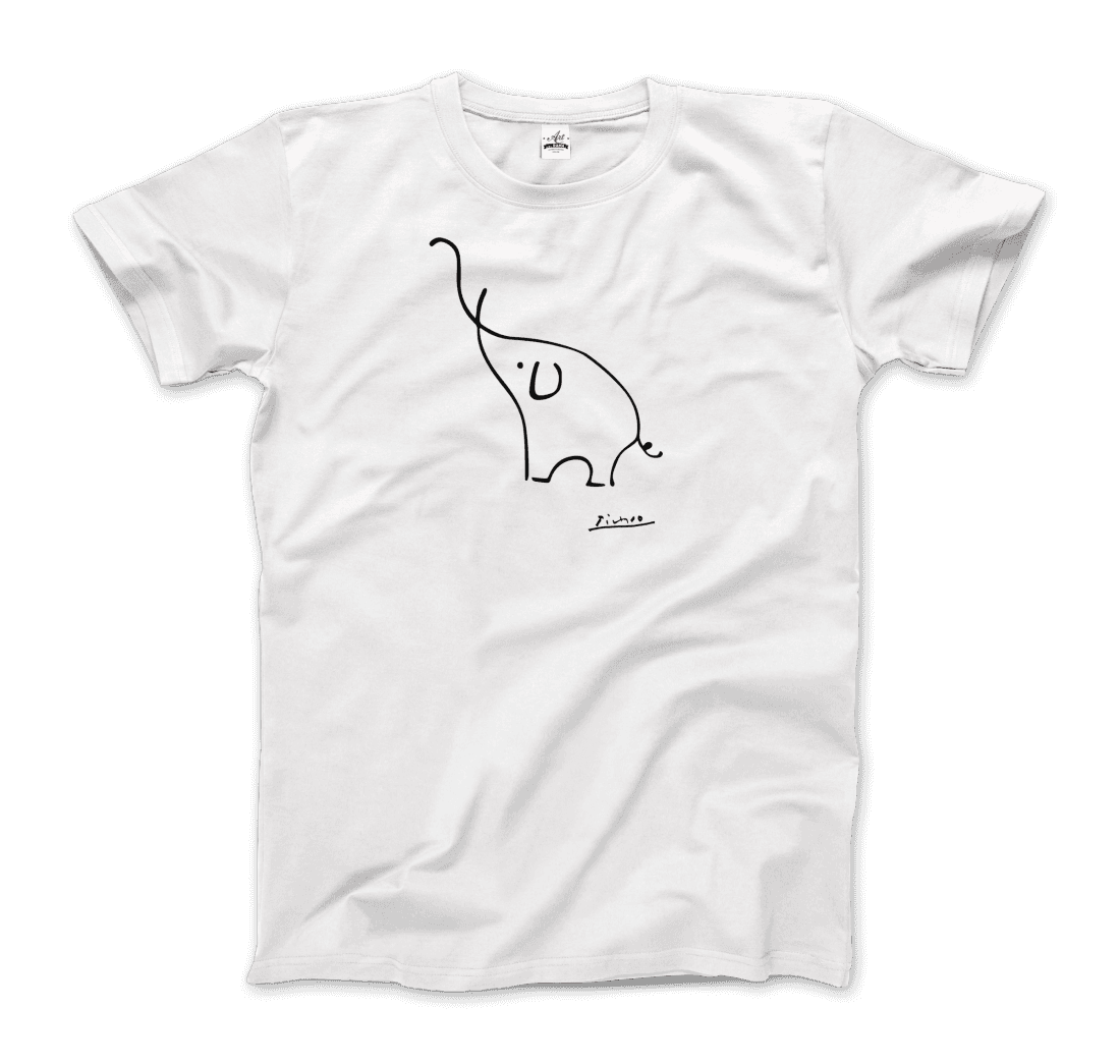 Pablo Picasso Elephant Sketch Artwork T-Shirt-4