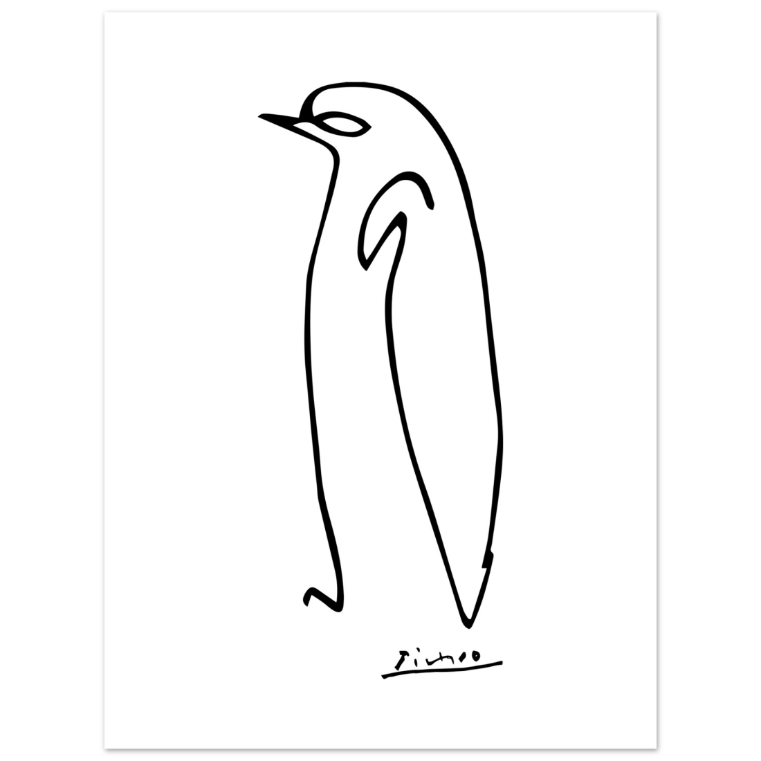 Pablo Picasso Penguin Line Artwork Poster-10