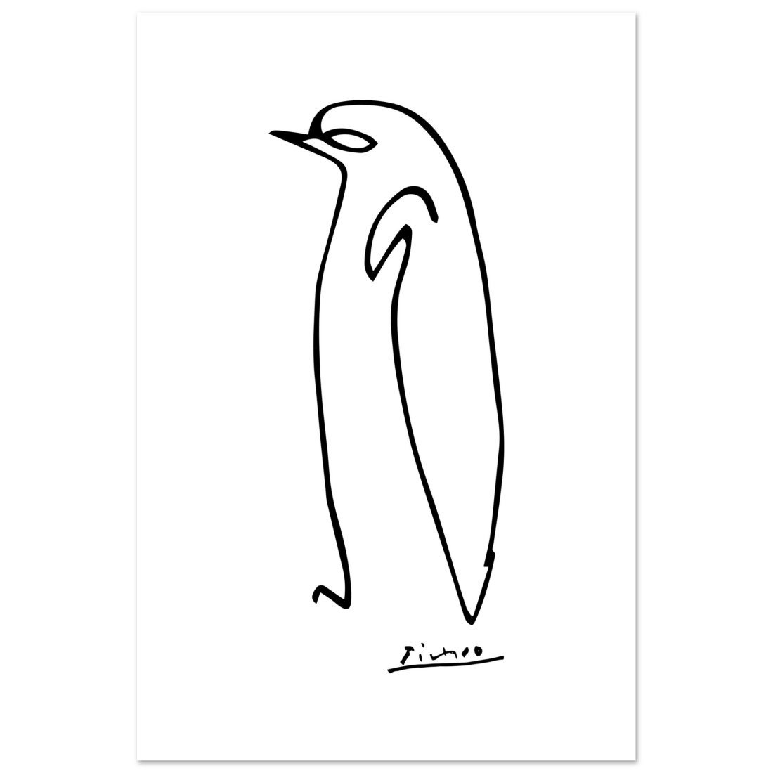 Pablo Picasso Penguin Line Artwork Poster-2