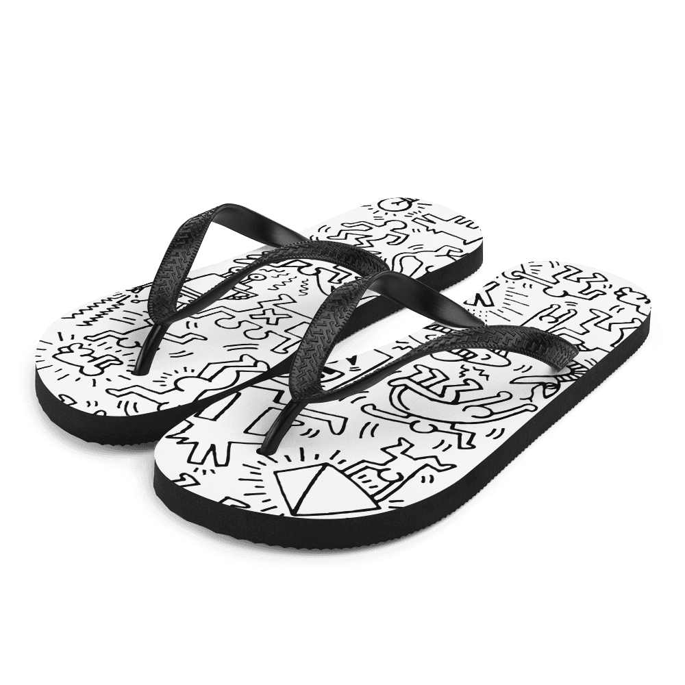 Panel Pattern, Street Art Flip-Flops-3