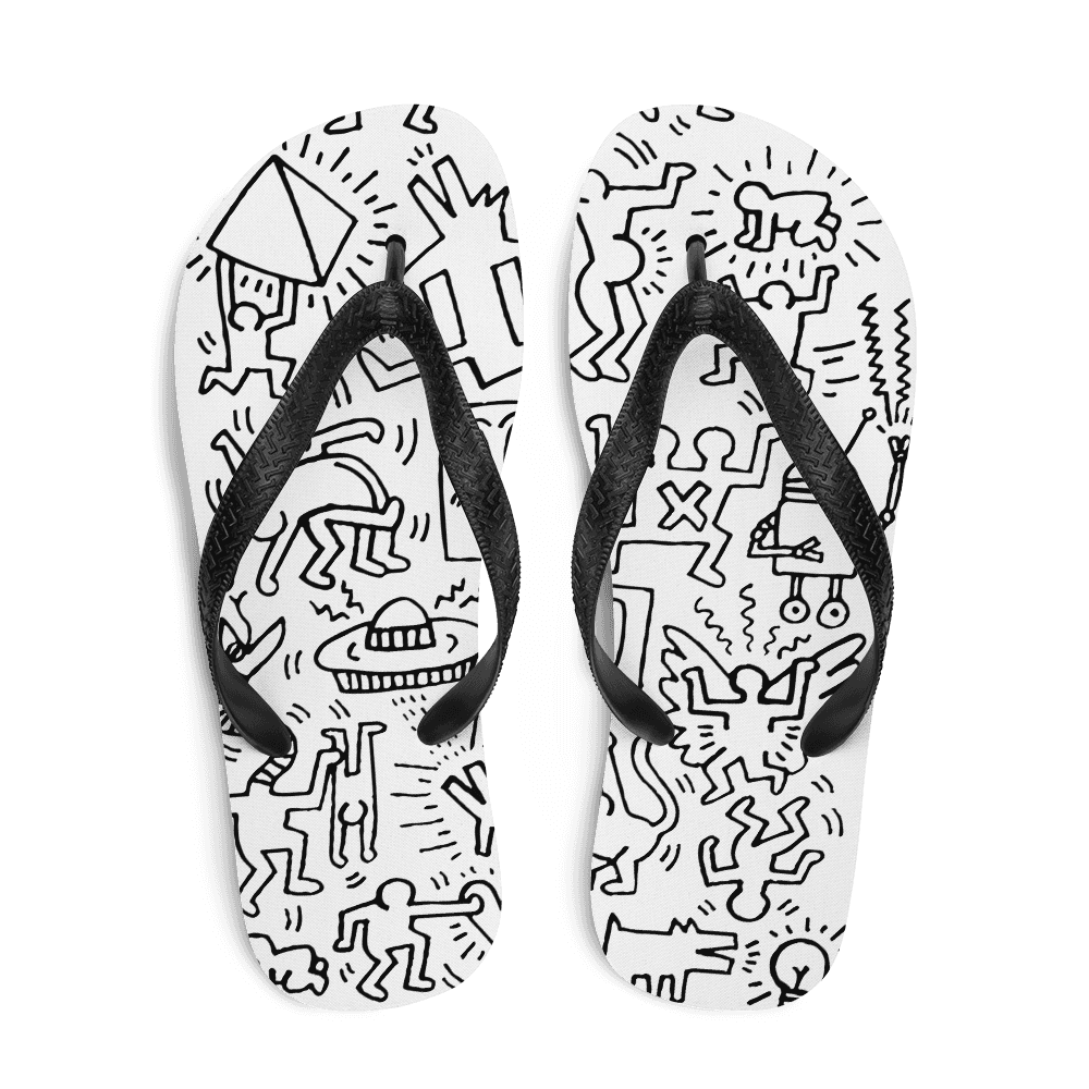 Panel Pattern, Street Art Flip-Flops-0