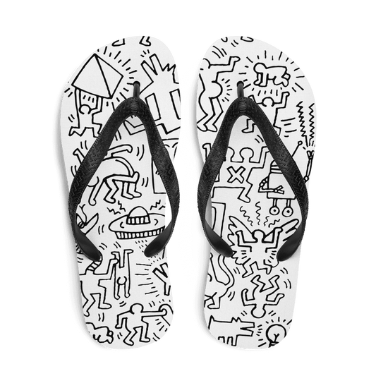 Panel Pattern, Street Art Flip-Flops-0