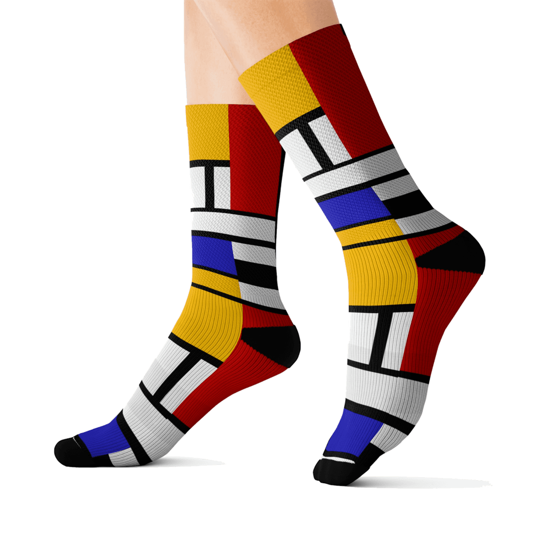 Piet Mondrian - Composition with Red, Yellow, and Blue - 1942 Artwork Socks-2