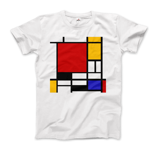 Piet Mondrian - Composition with Red, Yellow, and Blue - 1942 Artwork T-Shirt-0