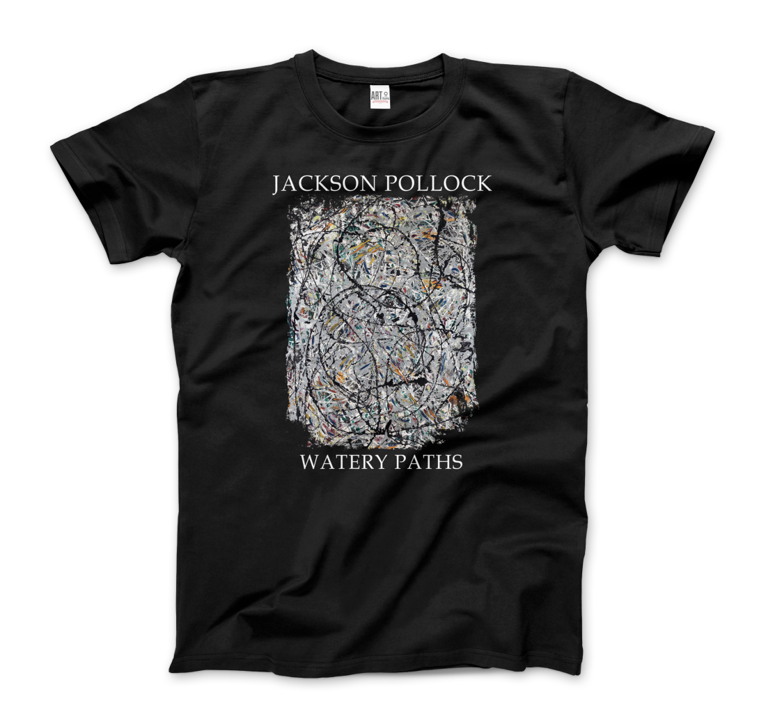 Pollock - Watery Paths 1947 Artwork T-Shirt-0