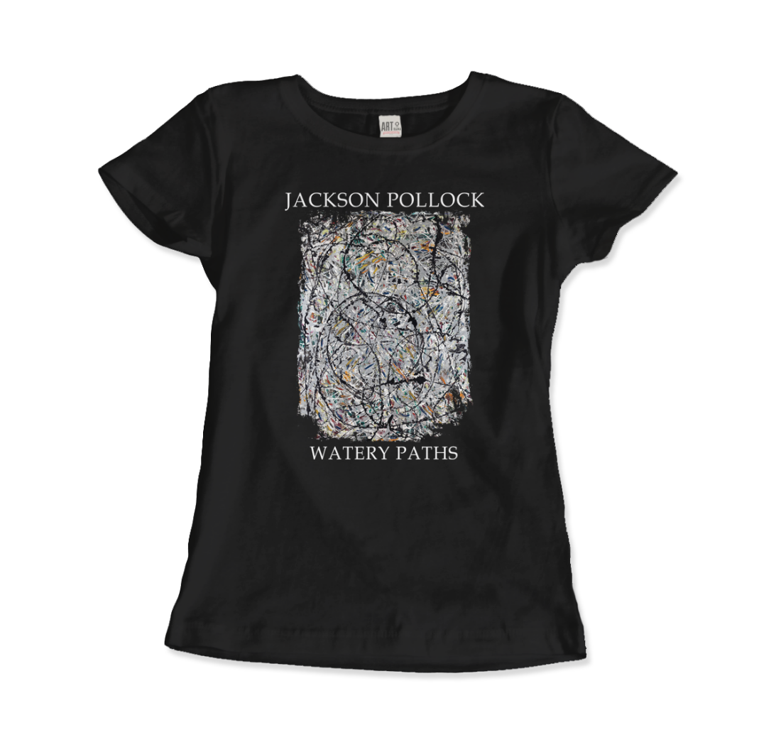 Pollock - Watery Paths 1947 Artwork T-Shirt-3