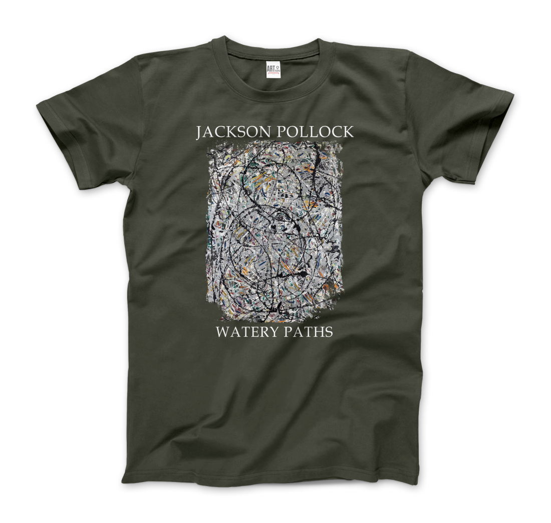 Pollock - Watery Paths 1947 Artwork T-Shirt-6