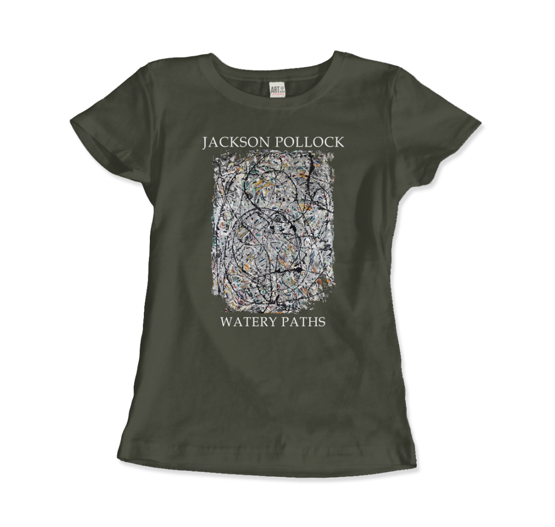 Pollock - Watery Paths 1947 Artwork T-Shirt-12