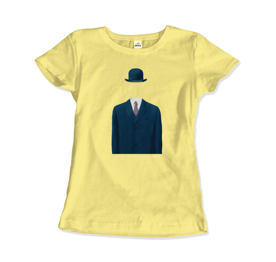 Rene Magritte Man in a Bowler Hat, 1964 Artwork T-Shirt-10