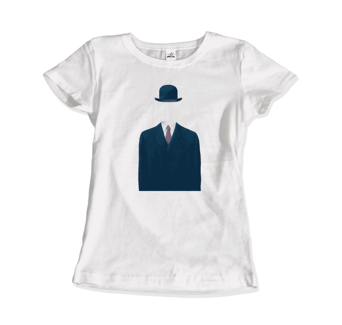 Rene Magritte Man in a Bowler Hat, 1964 Artwork T-Shirt-4