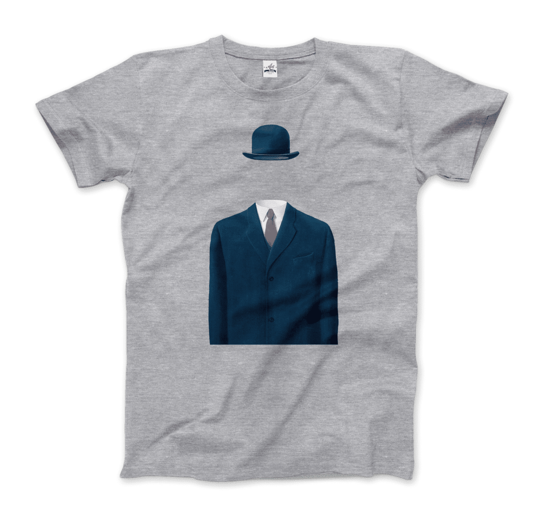 Rene Magritte Man in a Bowler Hat, 1964 Artwork T-Shirt-5