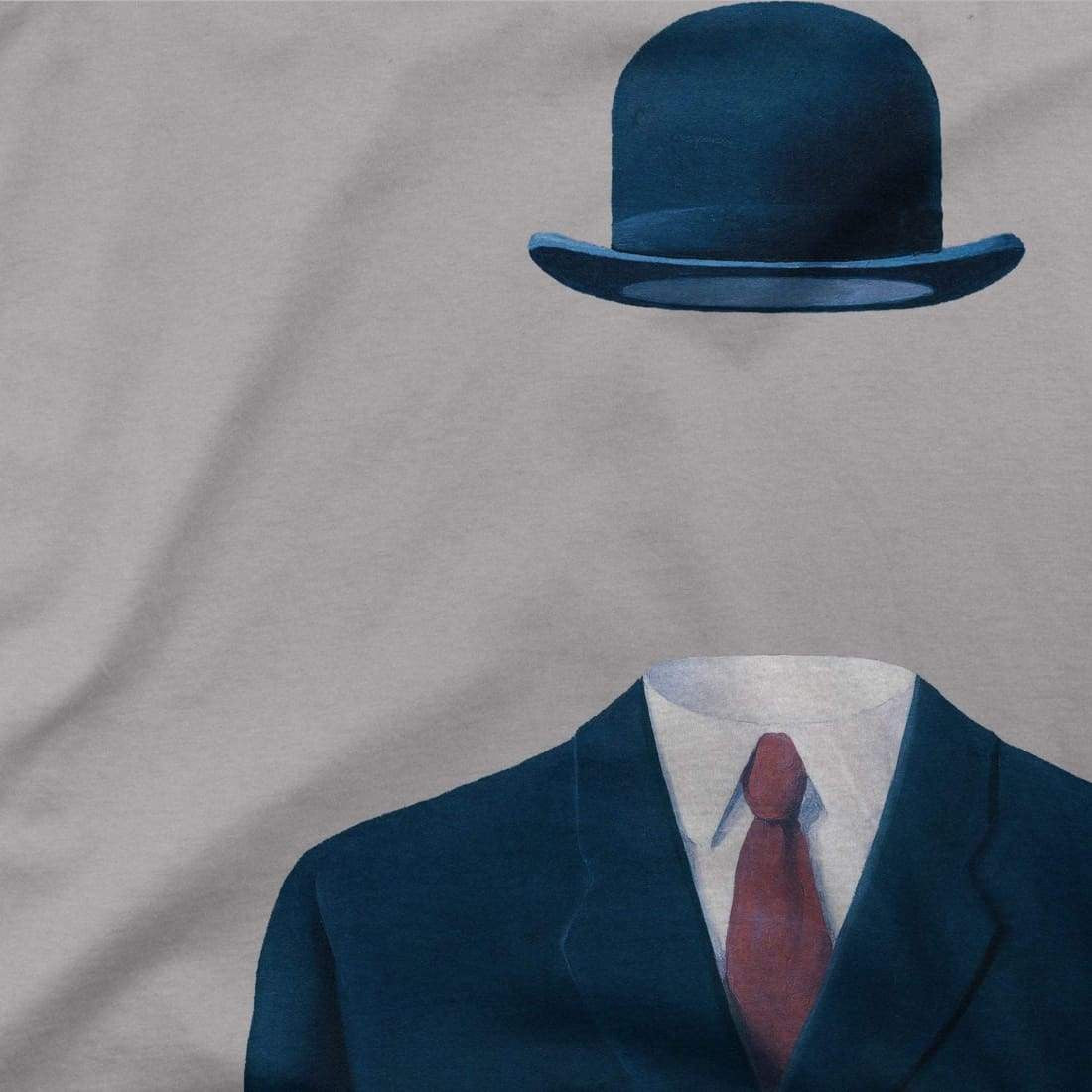 Rene Magritte Man in a Bowler Hat, 1964 Artwork T-Shirt-1