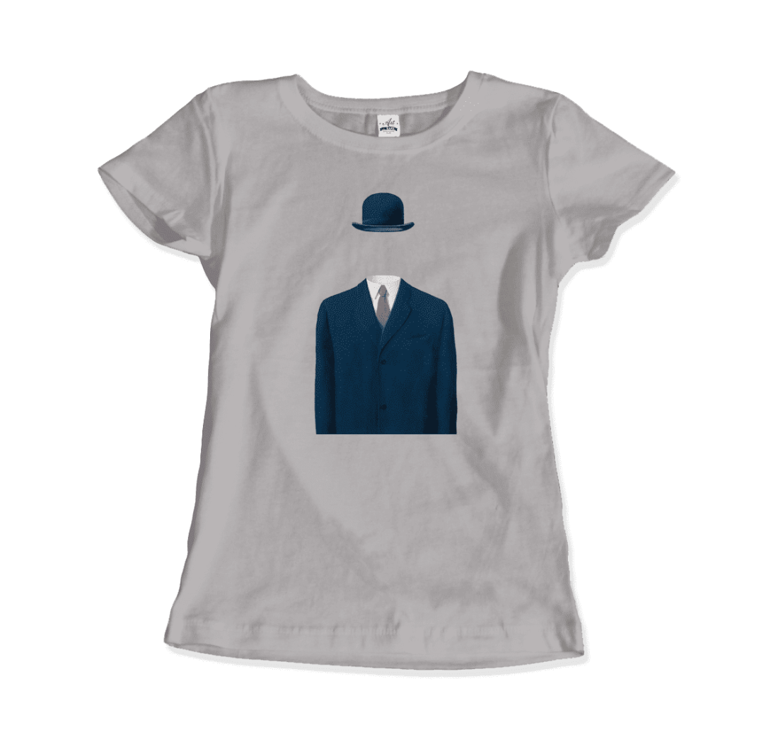 Rene Magritte Man in a Bowler Hat, 1964 Artwork T-Shirt-2