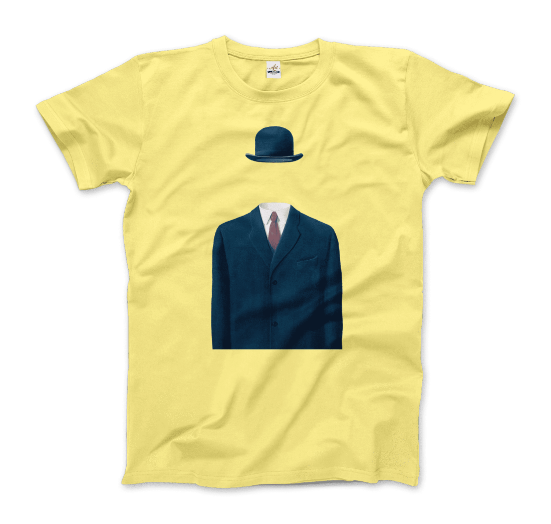 Rene Magritte Man in a Bowler Hat, 1964 Artwork T-Shirt-7