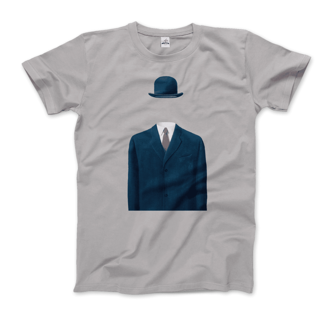 Rene Magritte Man in a Bowler Hat, 1964 Artwork T-Shirt-0