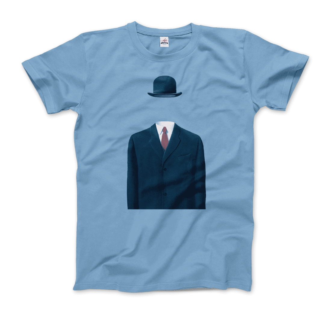 Rene Magritte Man in a Bowler Hat, 1964 Artwork T-Shirt-6