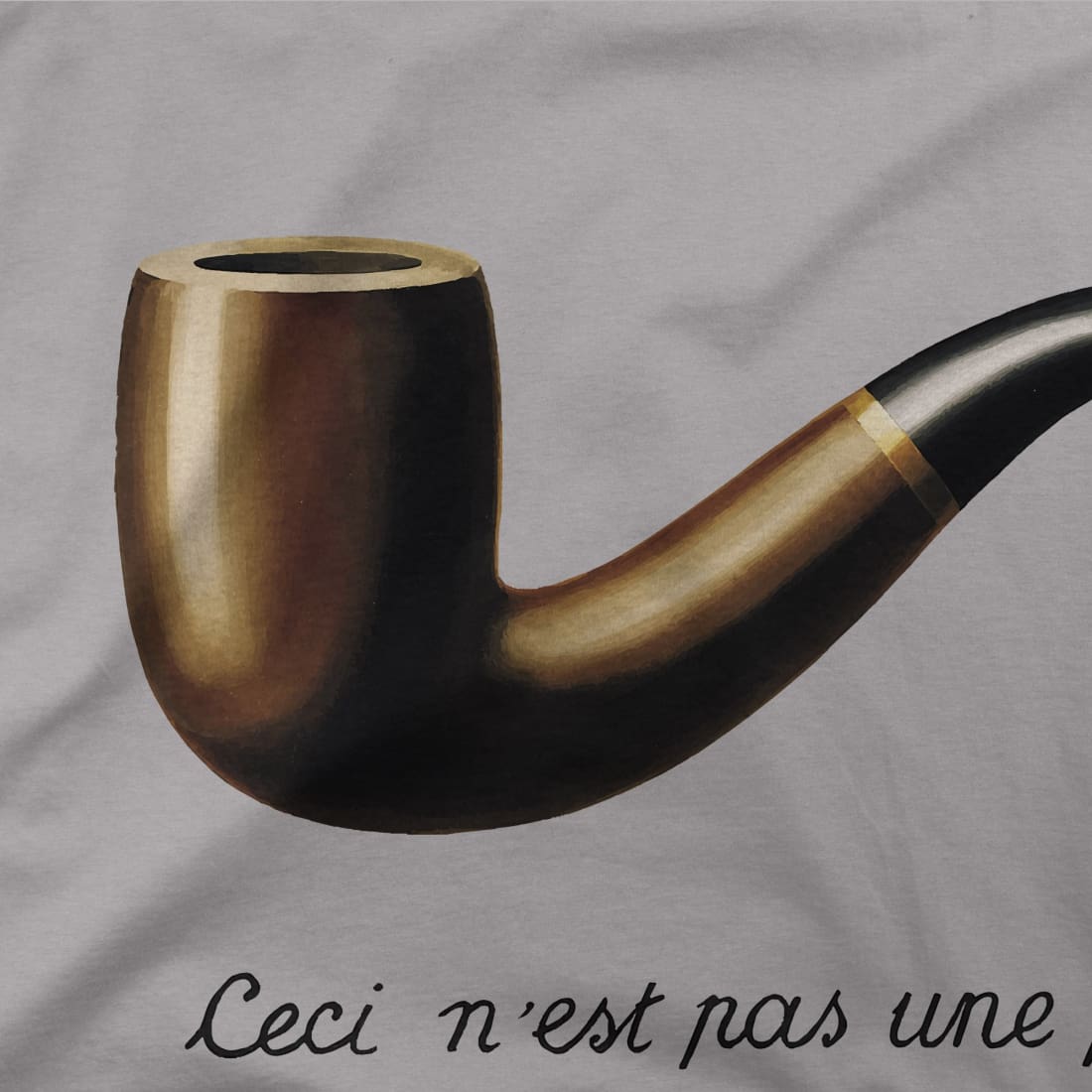 Rene Magritte This Is Not A Pipe, 1929 Artwork T-Shirt-1