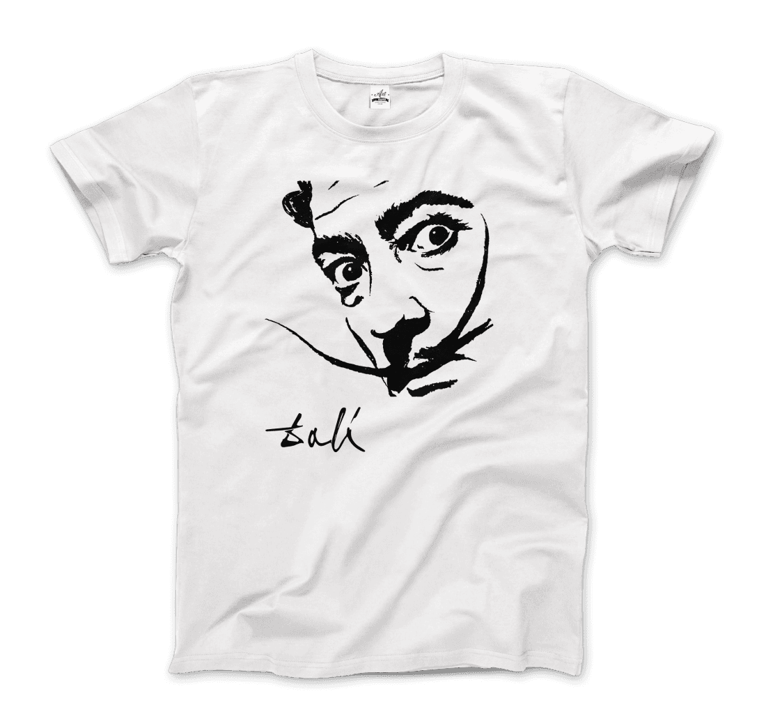 Salvador Dali Portrait Sketch Artwork T-Shirt-5