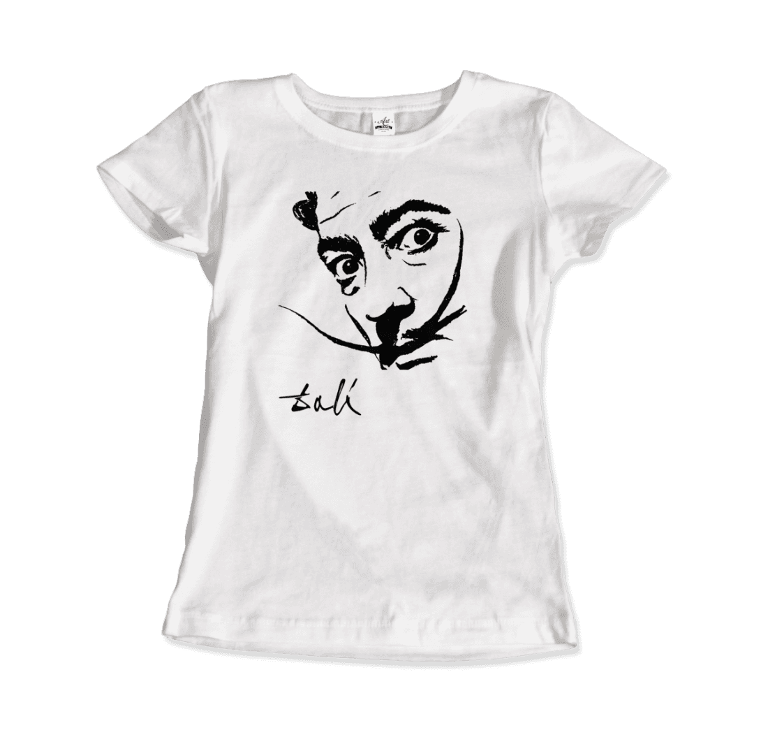 Salvador Dali Portrait Sketch Artwork T-Shirt-3