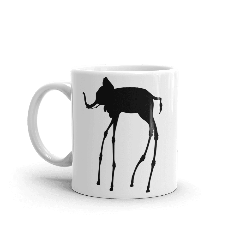 Salvador Dali The Elephants 1948 Artwork Mug-0