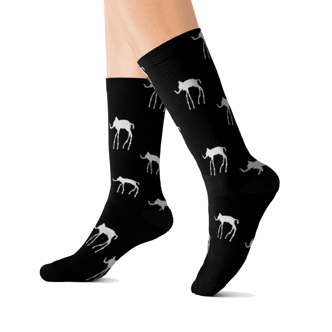 Salvador Dali The Elephants Artwork Pattern Socks-1