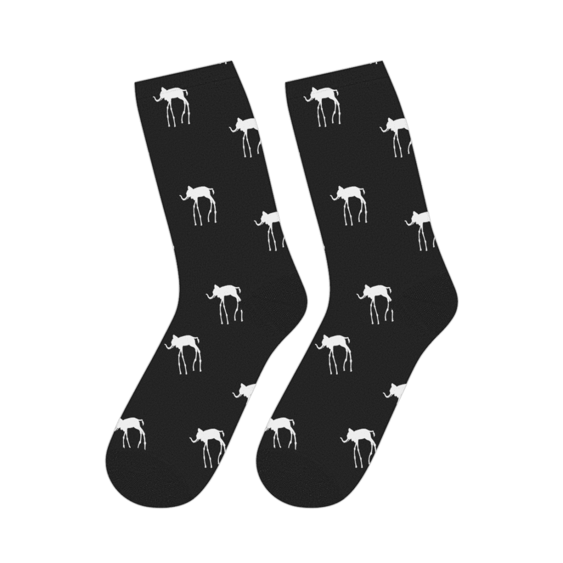 Salvador Dali The Elephants Artwork Pattern Socks-0