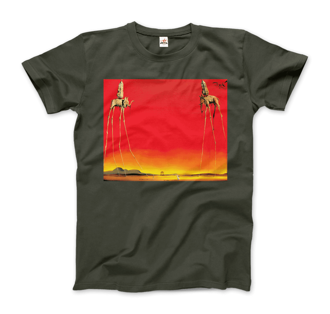 Salvador Dali, The Elephants Artwork T-Shirt-9