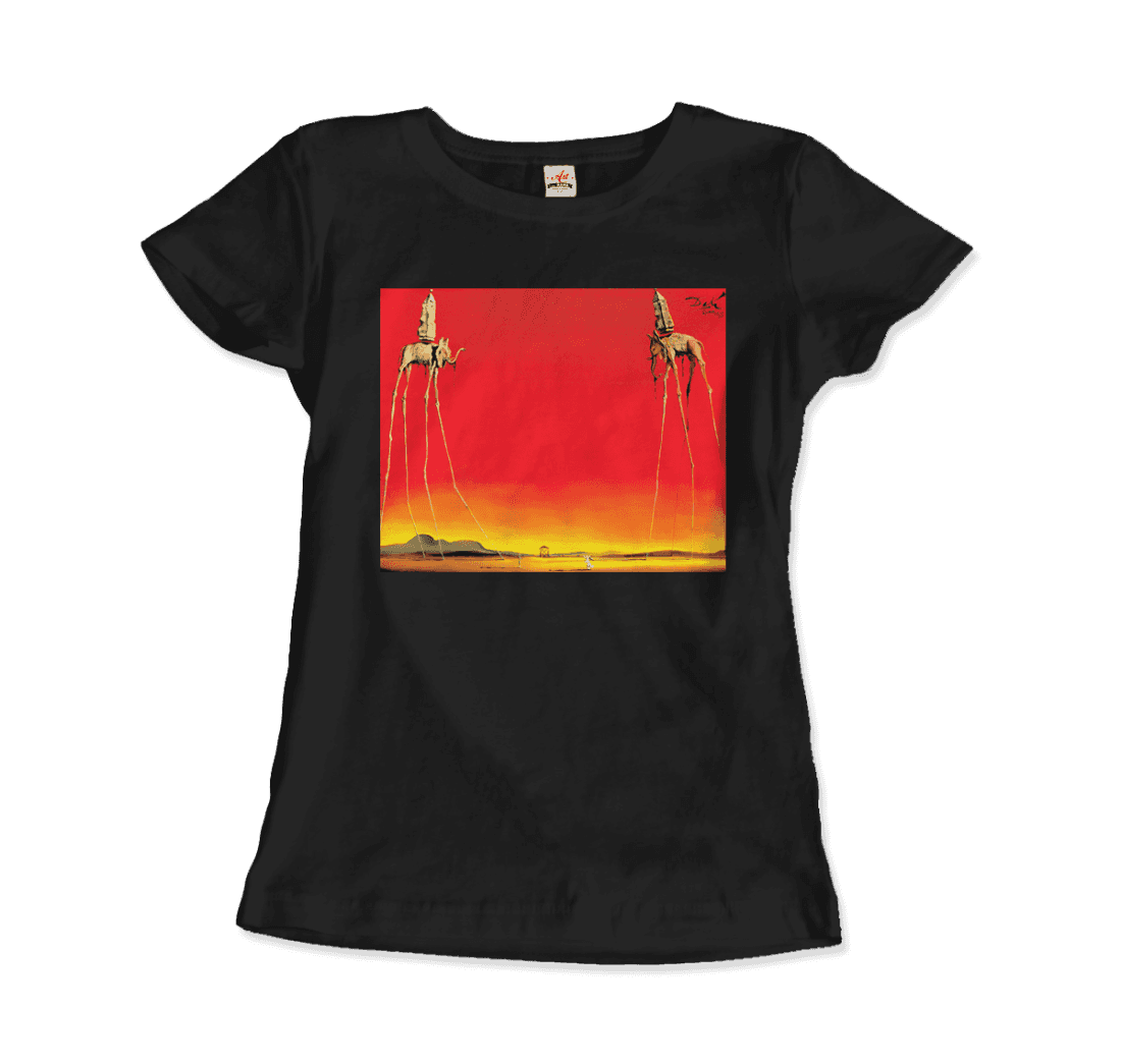 Salvador Dali, The Elephants Artwork T-Shirt-3