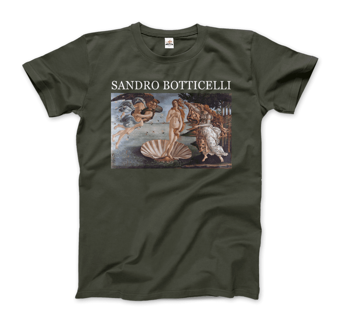 Sandro Botticelli - The Birth of Venus Artwork T-Shirt-10