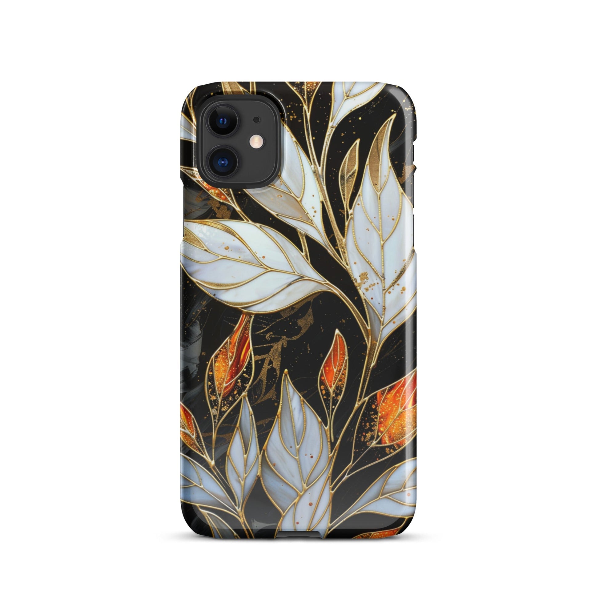 Stained Galss Leaves Phone case for iPhone-0