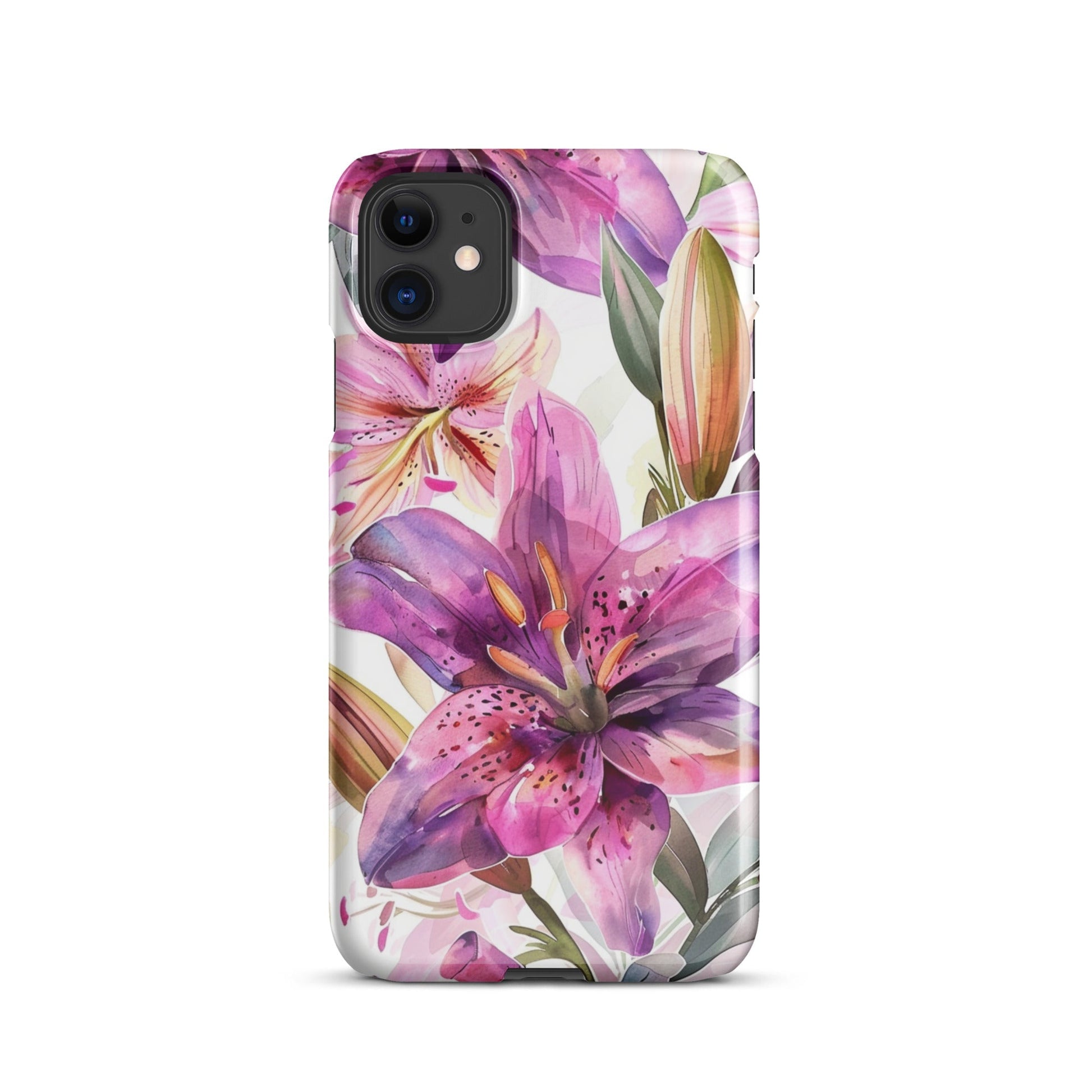 Watercolor Lily Phone case for iPhone-0