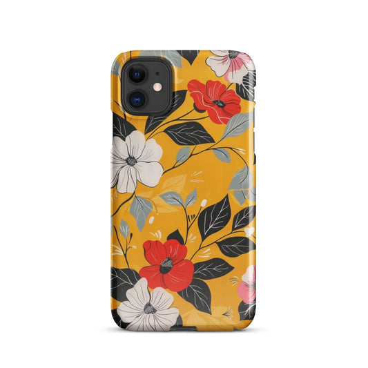 Yellow Floral Phone case for iPhone-0