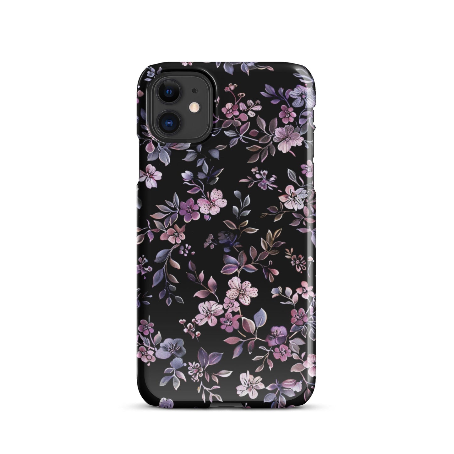 Black Floral Phone case for iPhone-0