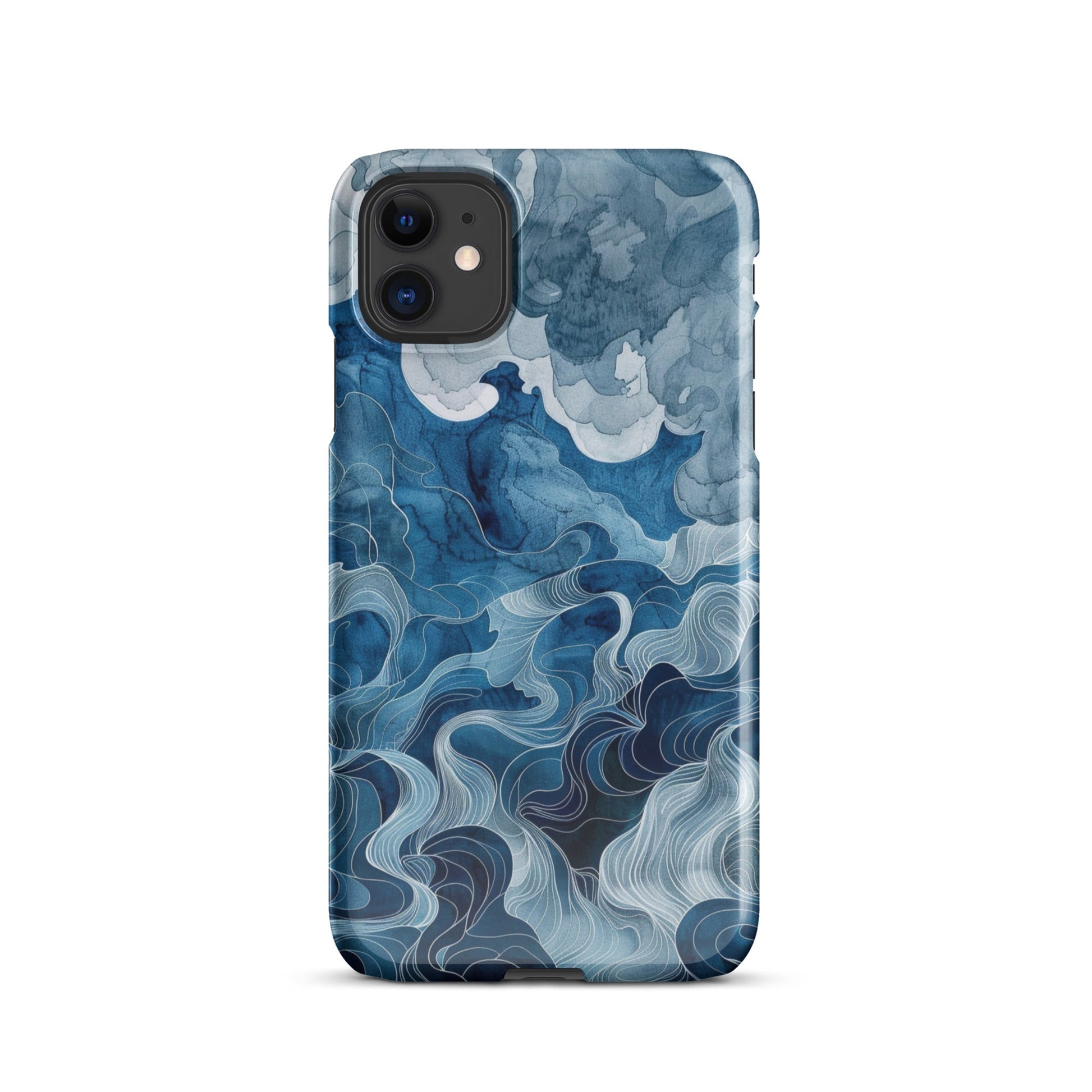 Blue watercolor Phone case for iPhone-0