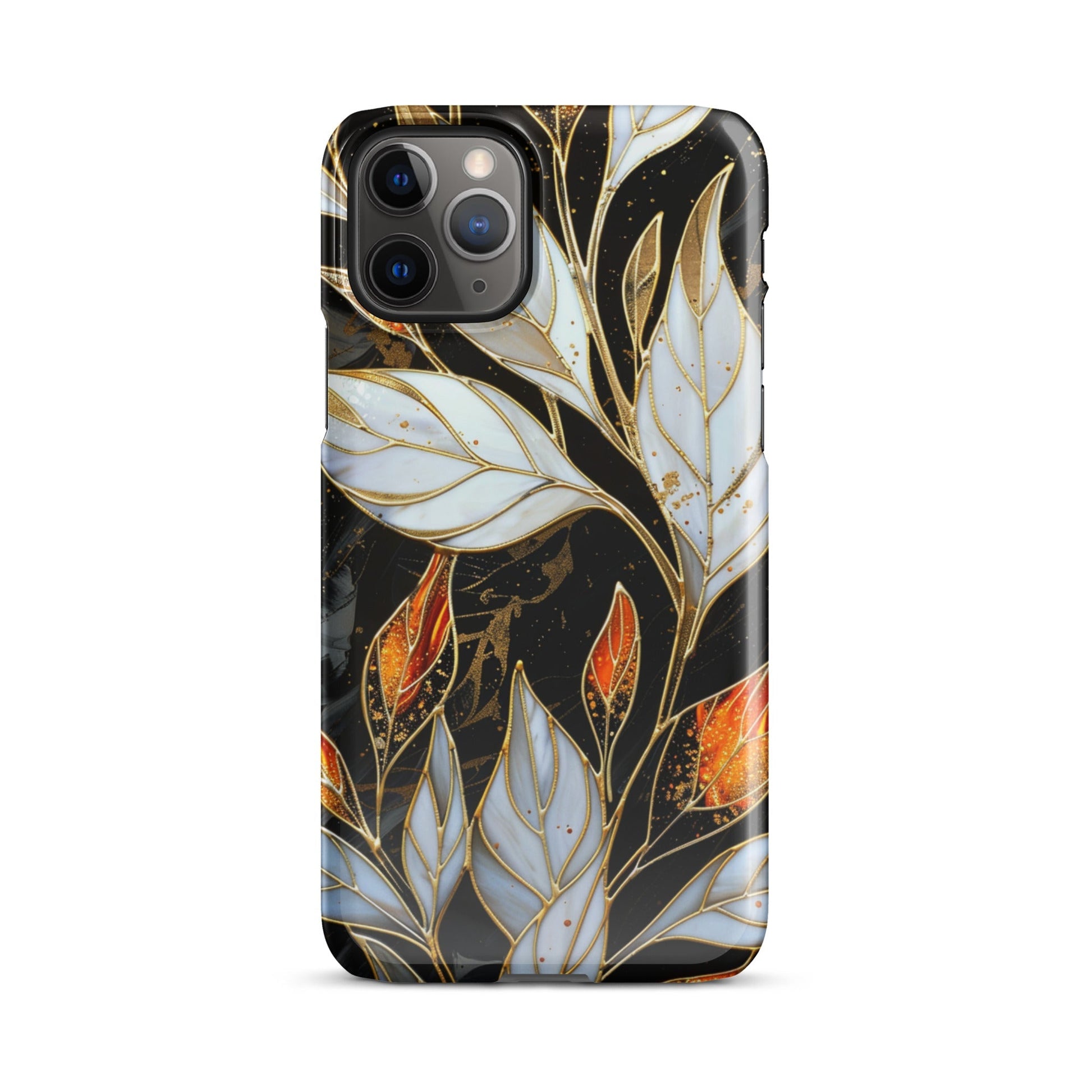 Stained Galss Leaves Phone case for iPhone-2