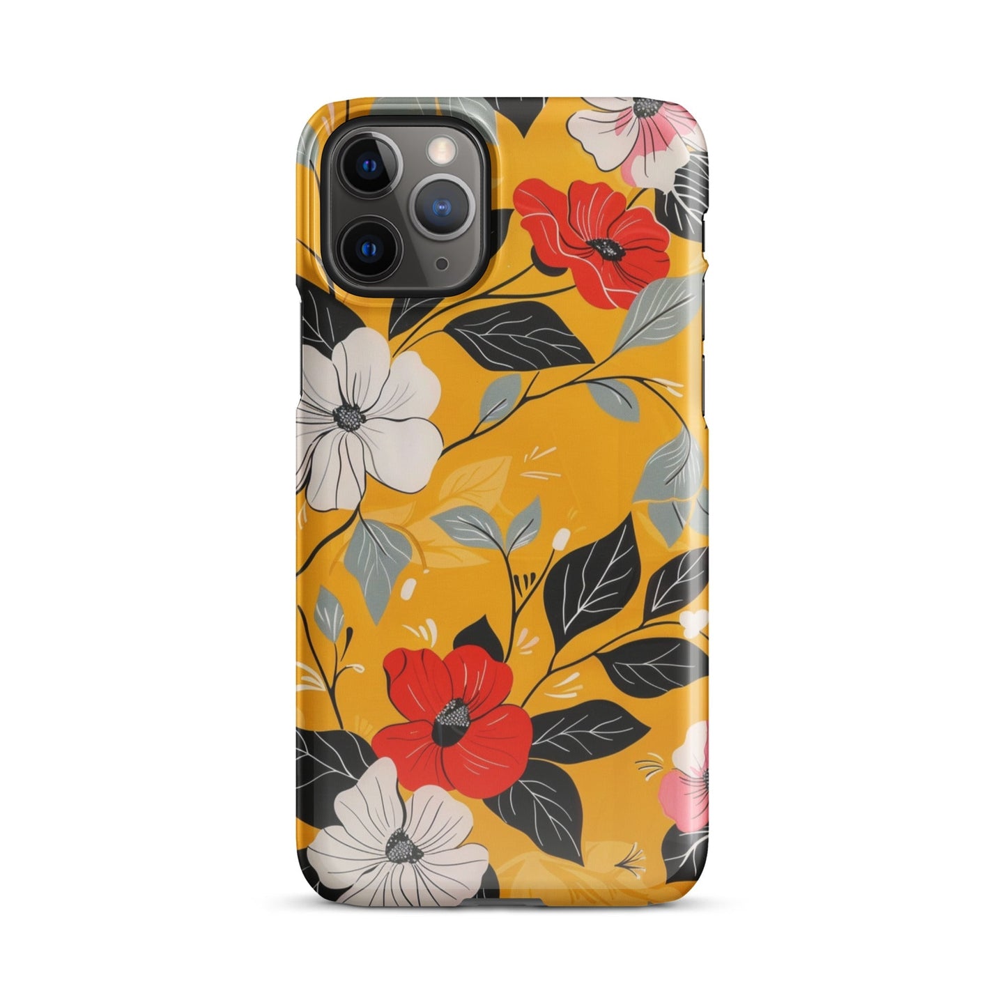 Yellow Floral Phone case for iPhone-2