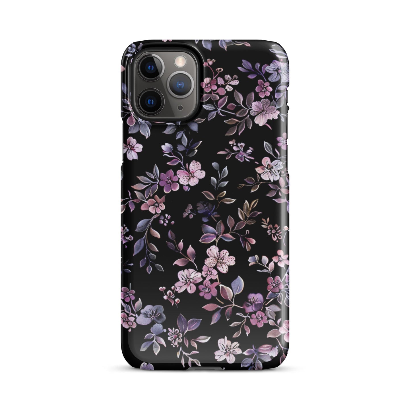 Black Floral Phone case for iPhone-2