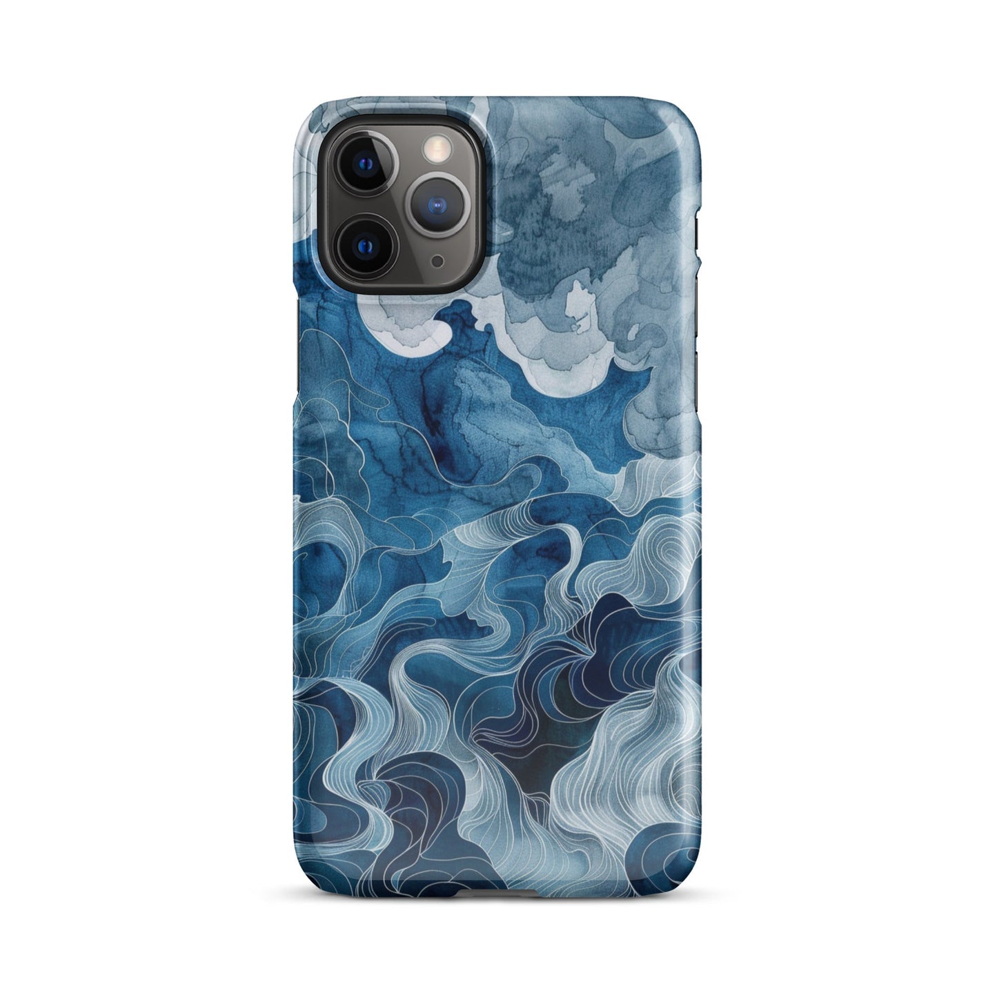 Blue watercolor Phone case for iPhone-2