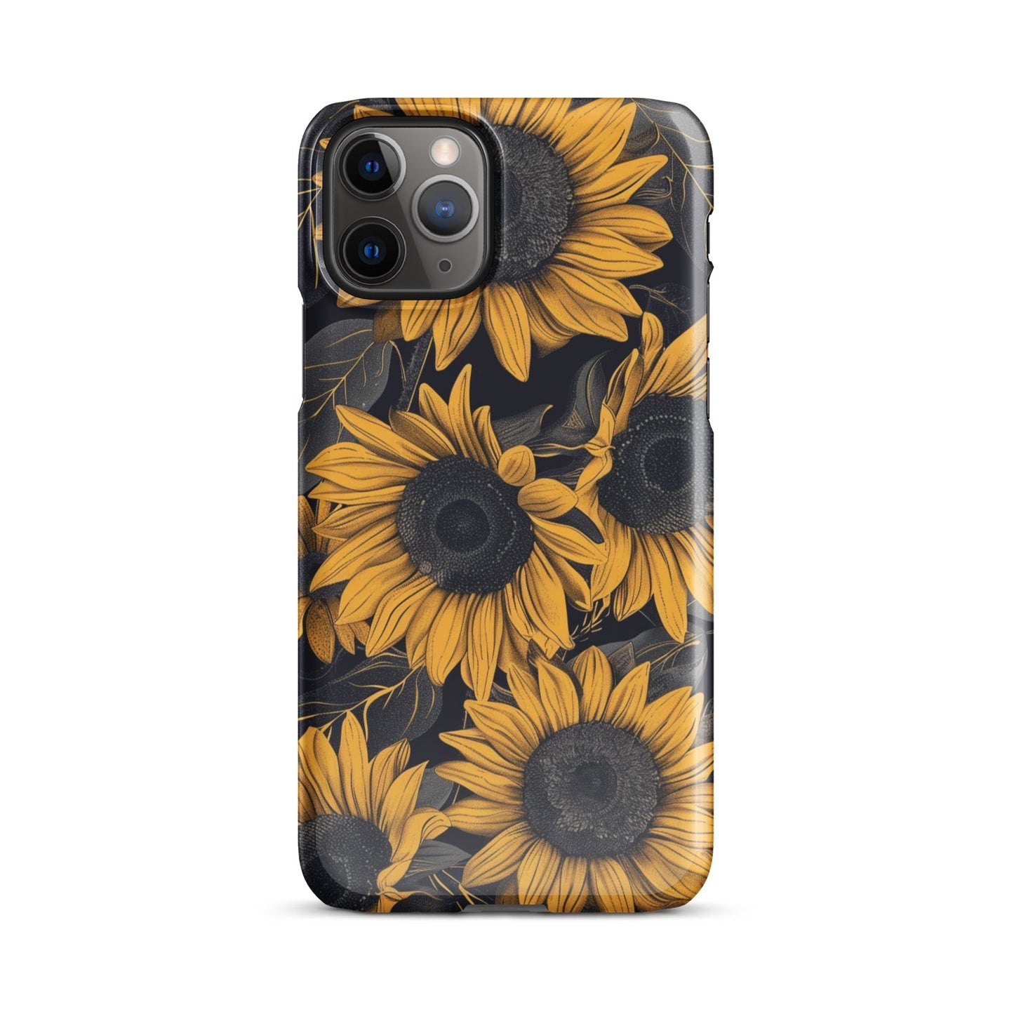 Sunflower Black Phone case for iPhone-2