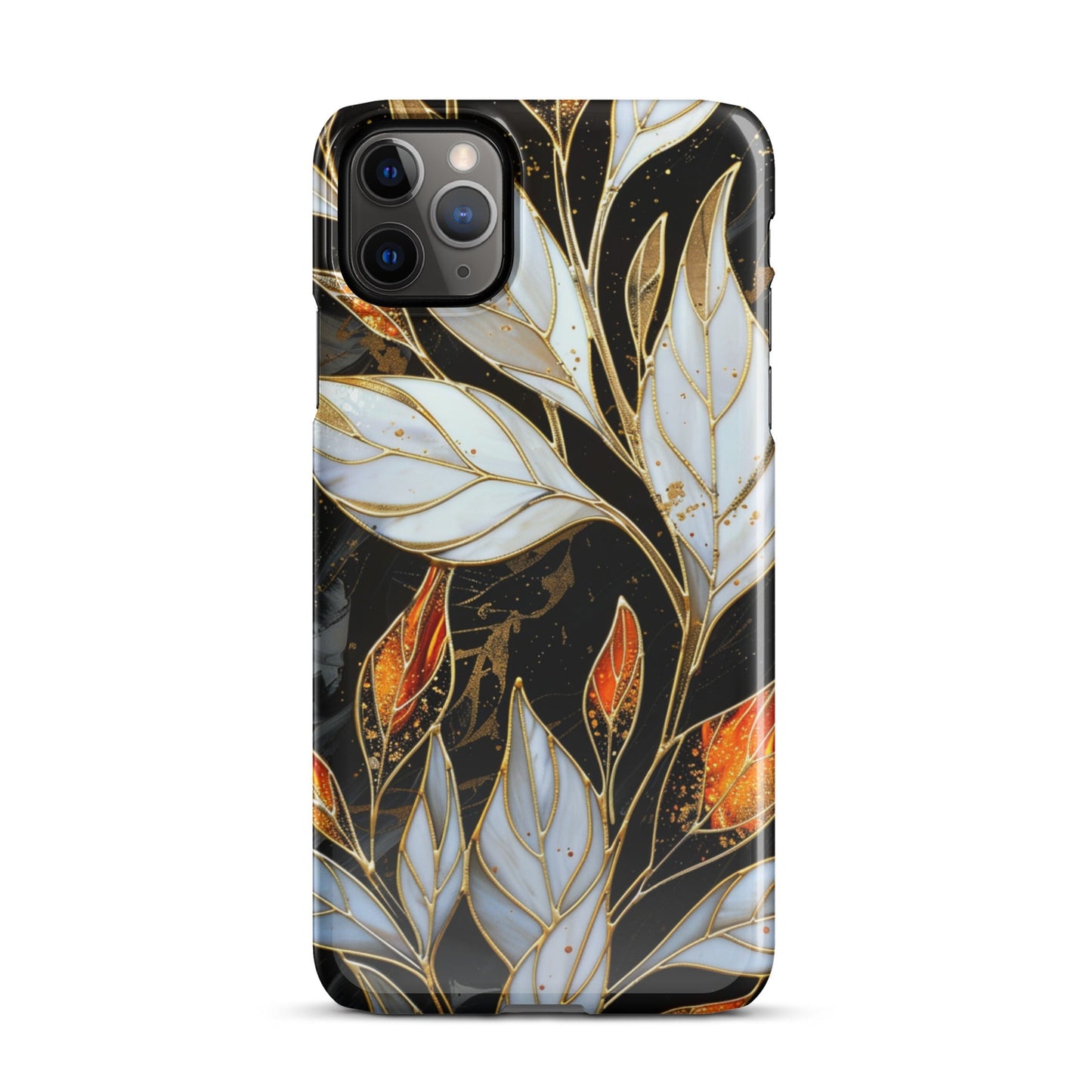 Stained Galss Leaves Phone case for iPhone-4